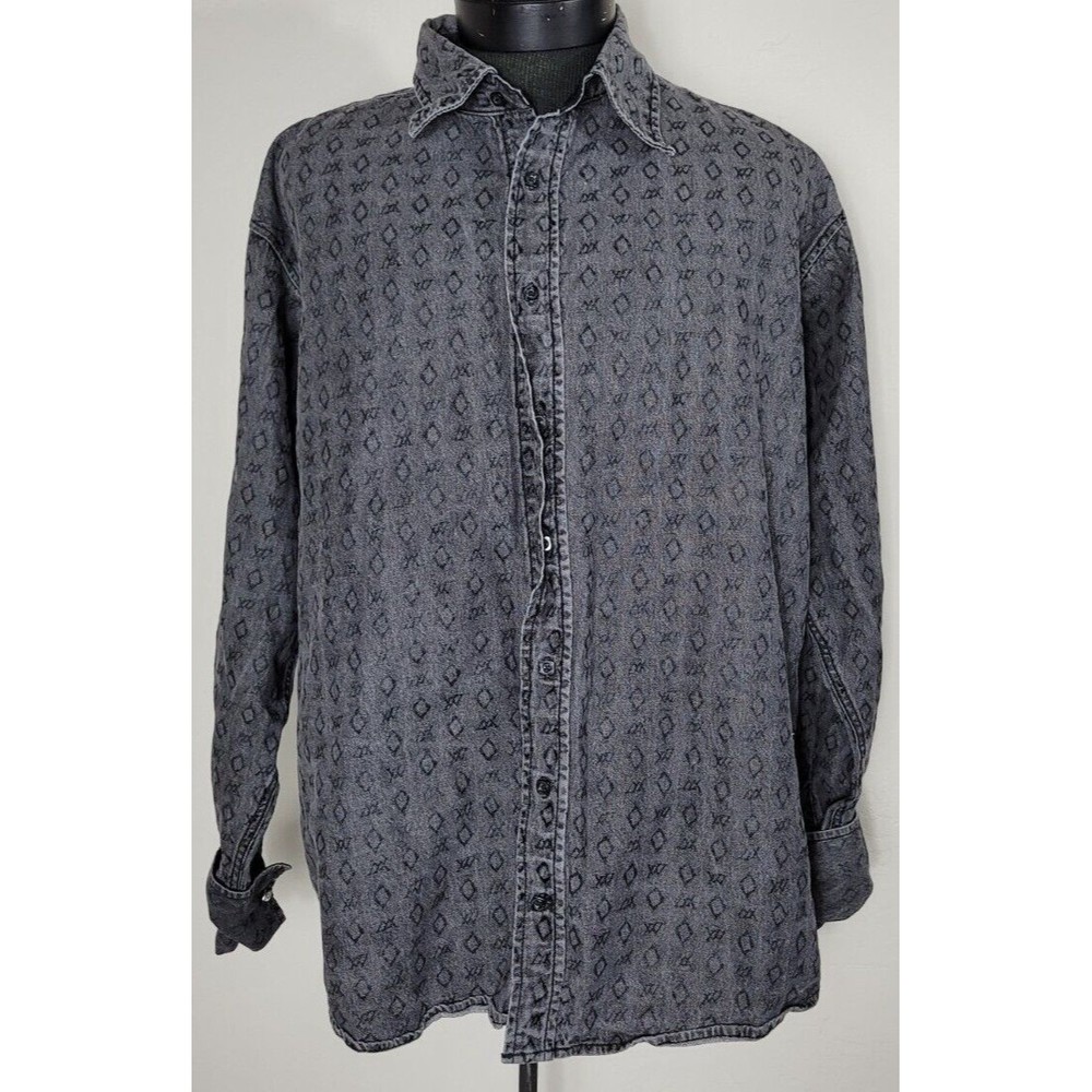 Vintage Ice Wear Button Front Shirt Size XL Ice T Rap Hip Hop Cross Colours